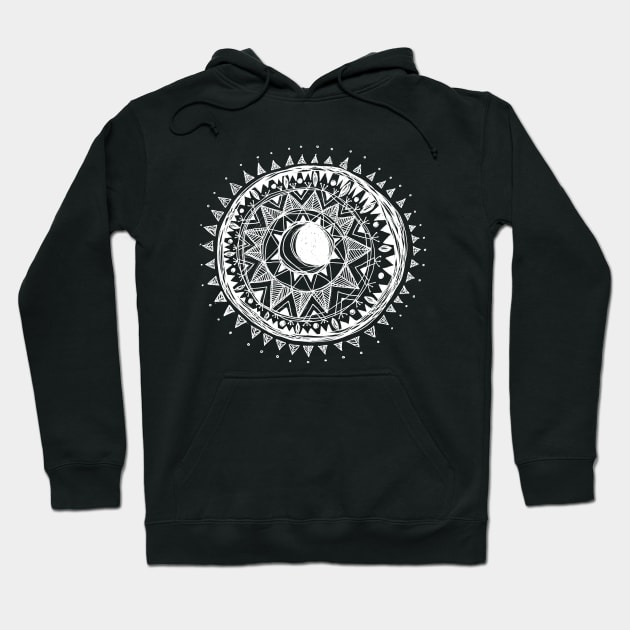 Moon Mandala Hoodie by InkedinRed